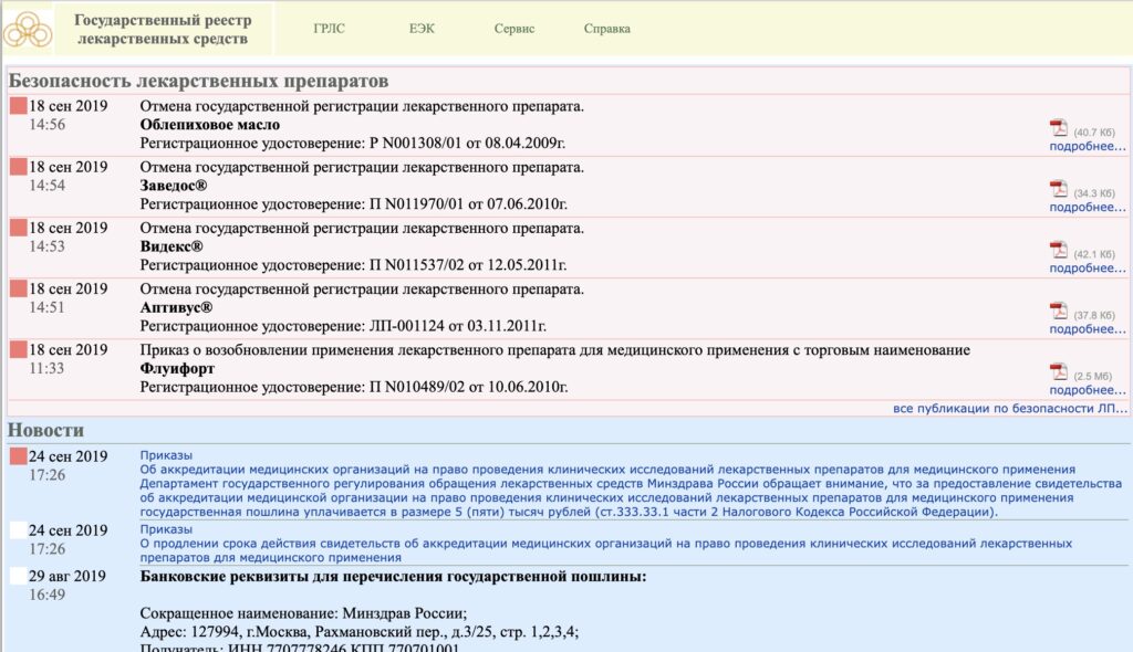 Безопасность лекарственных препаратов